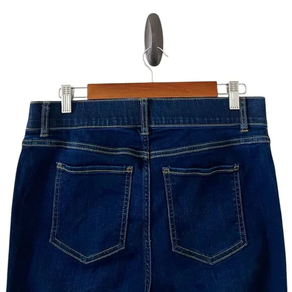 SPANX High Rise Pull-On Flare Midnight Dark Wash Jeans Size L - Picture 11 of 16